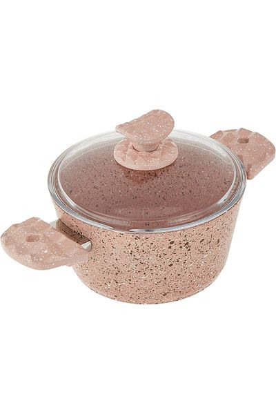 HOME MAKER GRANITEC PINK CASSEROLE 20CM