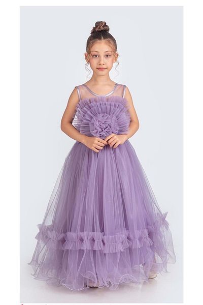 s.t. sebat tekstil Tutu Floor-Length Girls Evening Dress Sb670