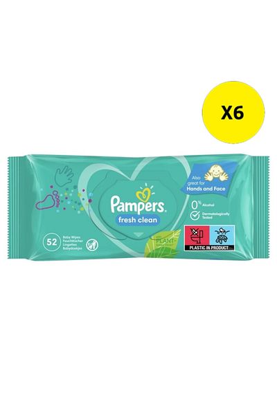 Pampers X6 PAMPERS SERVETELE UMEDE BABY FRESH CLEAN 52BUC