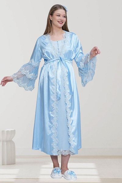 LOHOUSE Maternity Nightgown - Blue - Regular