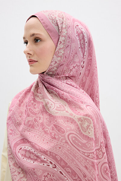 cs camellia scarf Vela Desen Soft Şal - Pembe