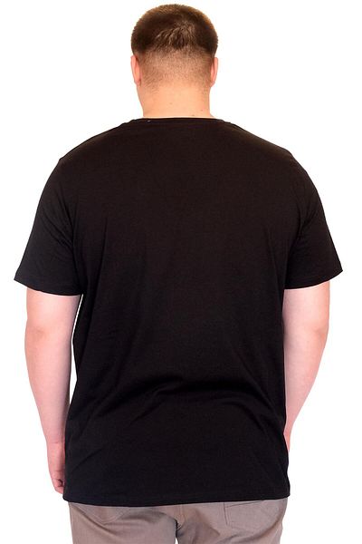 ModeXL Mode XL Ανδρικά μπλουζάκια με λαιμόκοψη CHILL OUT με στάμπα U25008 Μαύρο
