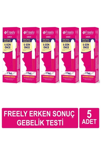 Bubibu Freely erken gebelik testi.5 adet 6 gün önce erken gebelik testi