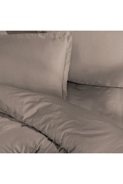 Story home Textile Double bedding set Story Home 100% satin cotton 210 TC 4 pieces duvet cover 200x220 cm Mink