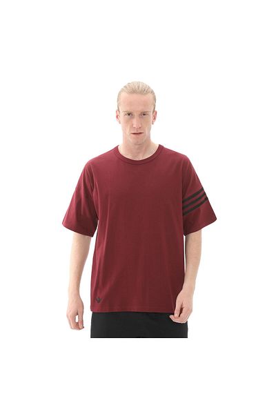 adidas Jc9934-E Adidas Burgundy Tee for Men