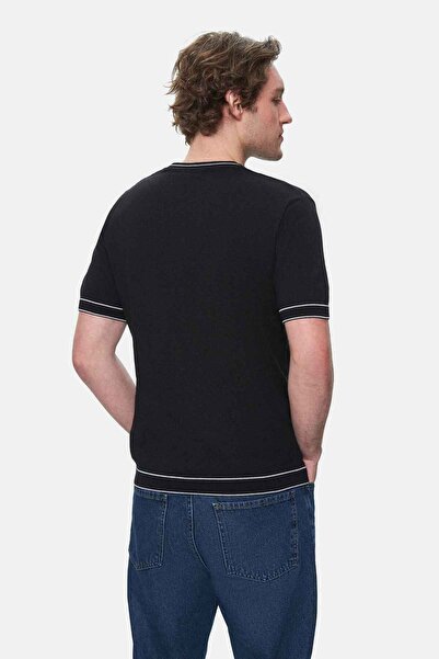 UCLA Ανδρικό μπλουζάκι FARED Μαύρο Crew Neck Knitwear Κεντημένο Standard Fit