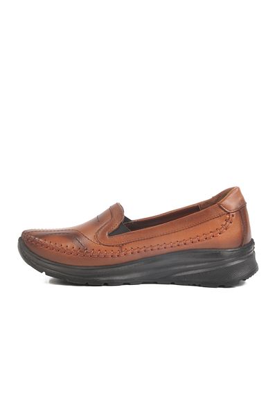 AYAKMOD Tan Genuine Leather Women's Casual Shoes 0023 Z