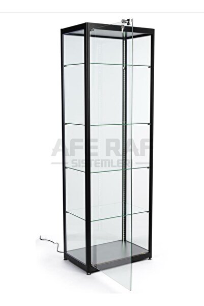 AFE DEKOR KURULU CAMLI VİTRİN, CAMLI VİTRİN GÜMÜŞLÜK, VİTRİN- 30X50X175