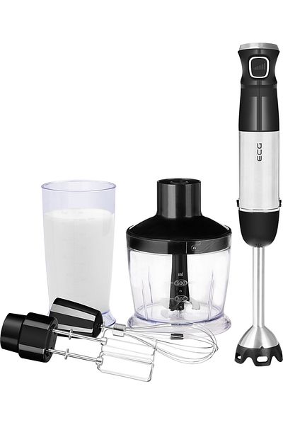 ECG Blender vertical ECG RM 800, 800 W, lame din otel inoxidabil, recipient tocator 500 ml