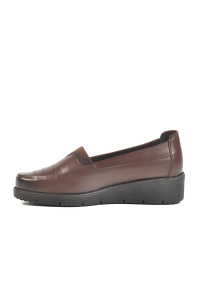 AYAKMOD Brown Anatomical Genuine Leather Women's Casual Shoes Bb0110 Z