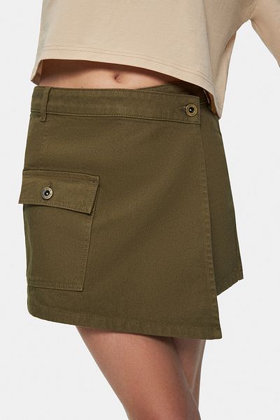 UCLA LINDA Kaki Pantaloni scurți din denim lavabil Fusta Standard Fit Pantaloni scurți pentru femei