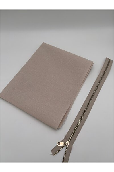 kumasfabrik 120x50 Cm Pamuklu Çanta Astarı(AÇIK BEJ,TAŞ RENGİ) 45 Cm Metrelik...
