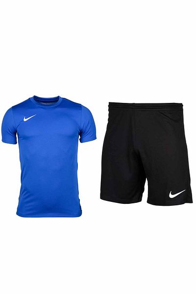 Nike Men's Shorts T-Shirt Suit Prk25 V-1 Dri Fit Fabric Daily Training Gym Suit
