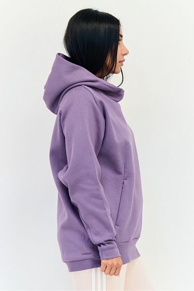 adidas Women Sportswear Fit Long Sleeve Outdoor Hoodies, Purple