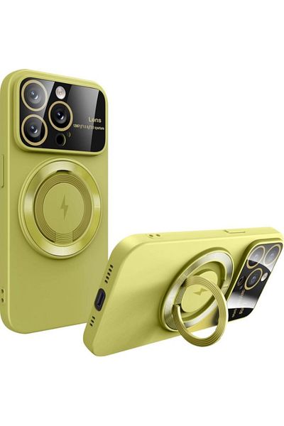 REDz Accessories Camera Protection Case, Magsafe Holder Ring For Iphone 14 Pro Max, Secure Ring, Light Green