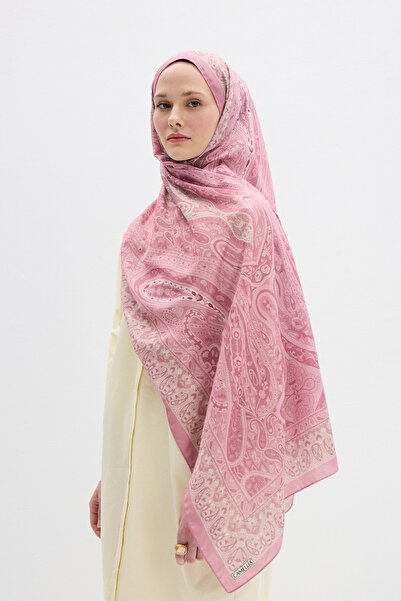 cs camellia scarf Vela Desen Soft Şal - Pembe