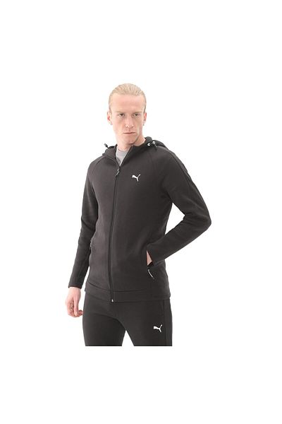 Puma 684613 -01 Jachetă cu glugă pentru bărbați Puma Evostripe neagră - cu fermoar complet