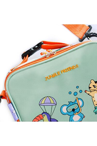 Milk & Moo Milk&Moo Insulated Kids School Lunch Bag Box for Girls and Boys, Jungle Friends