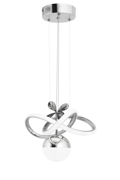 Dekorluna Bono Krom 3 Renk Işık Modern Sarkıt Led Avize Salon Mutfak Oda Hol Ledli Avize