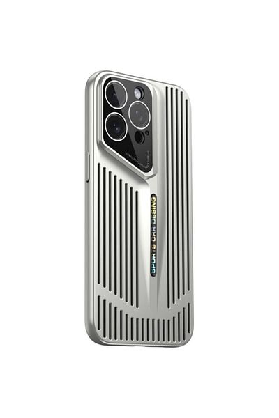 REDz Accessories Husă Thermo Guard, protecție cameră, compatibilă cu grila iPhone 16 Pro Max, argintie