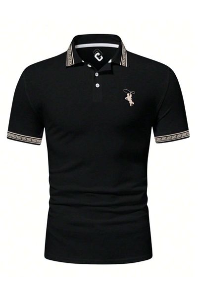 FEEL STYLE Μπλουζάκι FS Polo Neck - Λεπτομέρεια γιακά με κέντημα