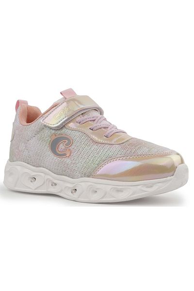 KOCAMANLAR Yukis Cool Girls' Sneakers - Lighted Orthopedic Sole, Beige