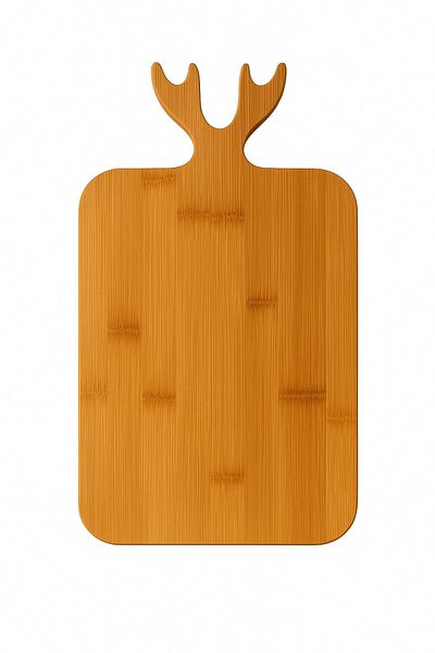 DolphFin Geyikli Presentation Board Rectangular Cutting Board Natural Wood