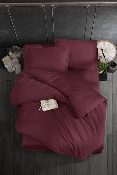 Story home Textile Double bedding set Story Home 100% satin cotton 210 TC 4 pieces duvet cover 200x220 cm Cowhide