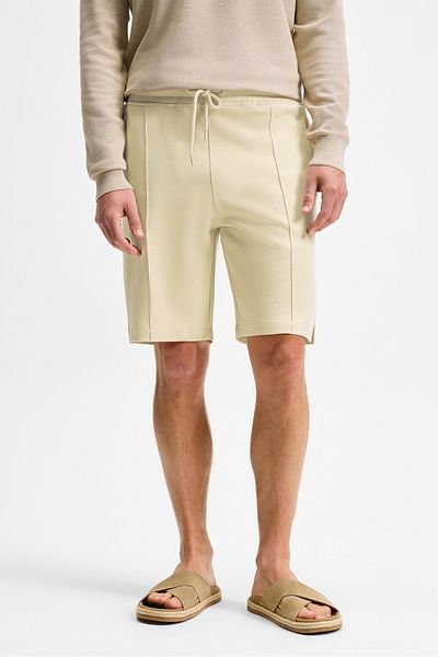 GRIMELANGE Matsen Men's Relaxed Stone Color Shorts with Elastic Waist and Side and Back Pockets