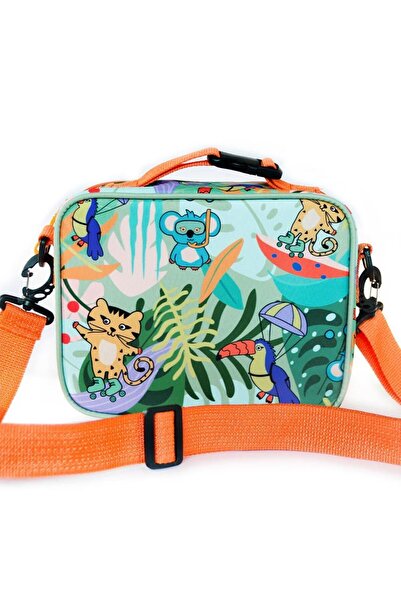 Milk & Moo Milk&Moo Insulated Kids School Lunch Bag Box for Girls and Boys, Jungle Friends