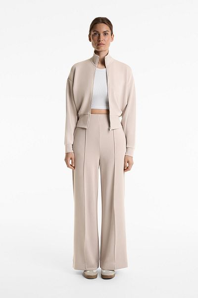Oysho Soft-touch modal high collar jacket