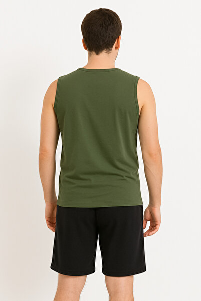 koza iç giyim Erkek Pamuklu Kolsuz Curve Büyük Beden Şortlu