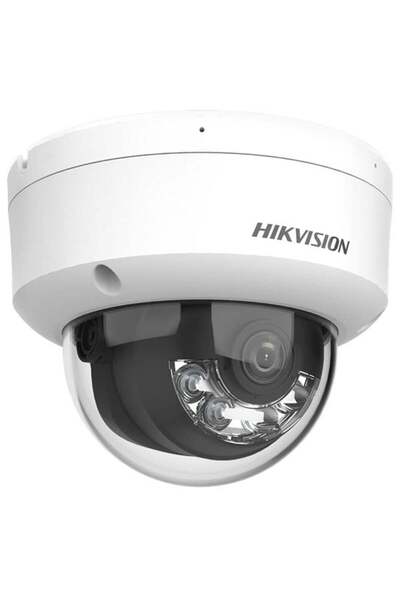 Genel Markalar Hikvision 2 MP Smart Hybrid Light IR Fixed Dome IP Network Kam...