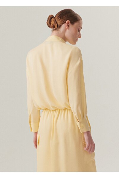 Exquise Judge Collar Double Pocket Adjustable Lace up Comfortable Fit Lyocell Jacket