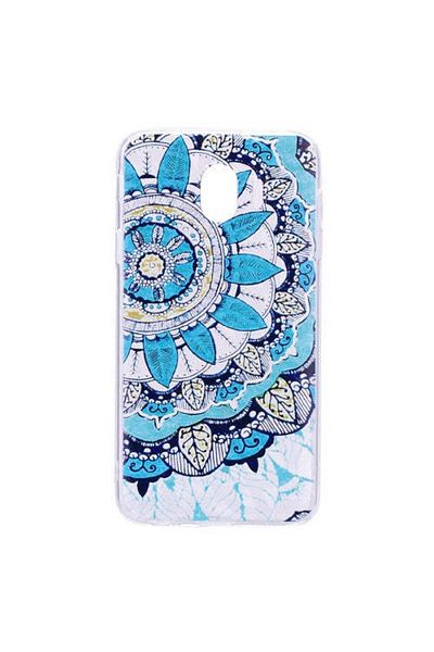 REDz Accessories Carcasă compatibilă cu Samsung J4 model Mandala albastră, rezistentă la șocuri, TPU