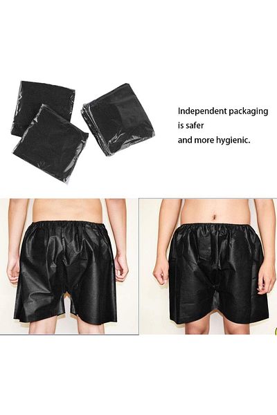 LA PERLA TECH Disposable Men's Non- woven Boxer Shorts, Spa and Salon Equipment black 20 pics