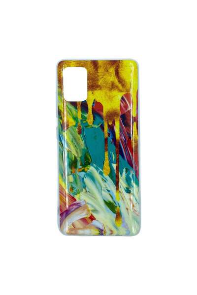 REDz Accessories Carcasă compatibilă cu Samsung A51 Model Color Splash, silic...