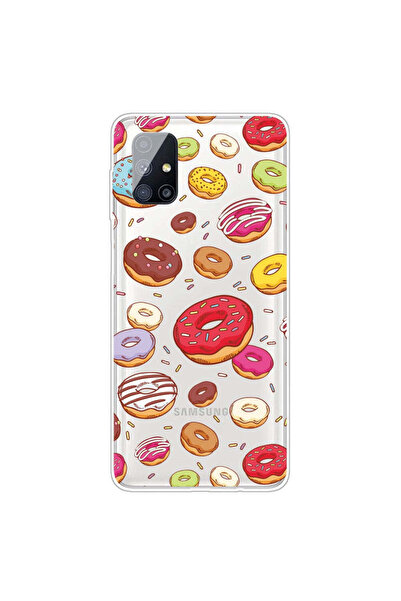 REDz Accessories Carcasă compatibilă cu Samsung M51 model Donuts, silicon, rezistentă la șocuri, multicoloră