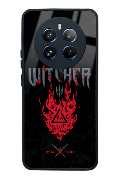 Spoyi Oppo Realme 12 Pro Plus Witcher 3 Fire Design Glossy Phone Case