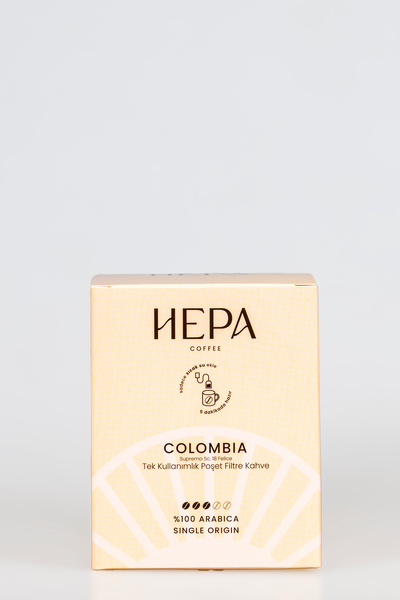 Hepa Coffee Colombia Tek Kullanımlık Poşet Filtre Kahve 10'lu Paket
