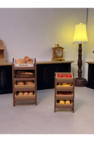 CharmFancy 1/12 Ölçek Tepsi Rafı Minyatür Diorama Eşya Aksesuar