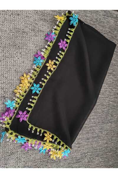 Ece el yapımı nikâh nişan söz örtüsü iğne oyalı krep demor mevlüt örtüsü siya...