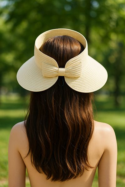 LAGRANZE Women S Wide Brim Straw Visor Sun Hat - Adjustable Summer Brim Beach Hat
