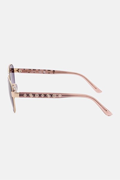 Guess Women Gu0010120b55 Uv Protection Round Sunglasses, Grey