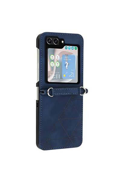 REDz Accessories Husă din piele cu aspect geometric, compatibilă cu Samsung Z...