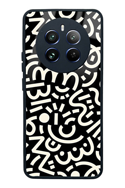 Spoyi Oppo Realme 12 Pro Plus Glossy Phone Case with Geometric Drawing Design