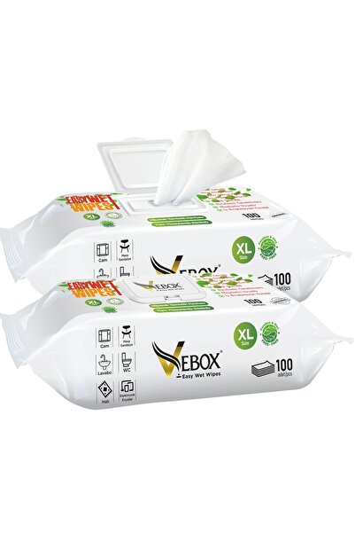 VEBOX Easy Wet Wipes Yüzey Temizleme Havlusu 6x100 (600 Yaprak)