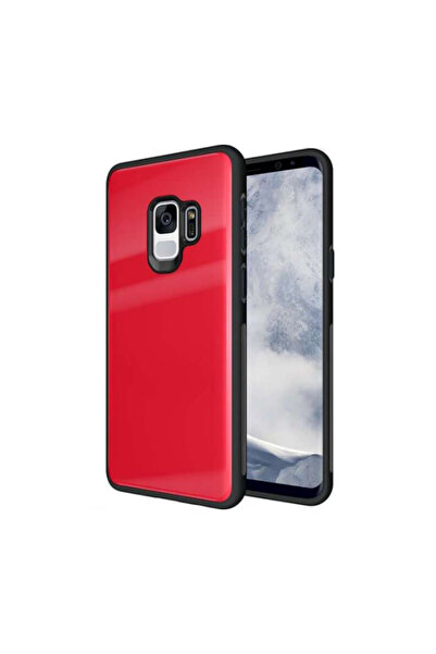 REDz Accessories Carcasă spate din sticlă roșie, compatibilă cu Samsung S9 Pl...