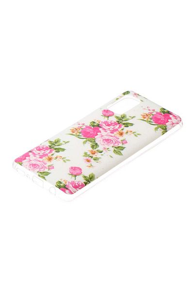 REDz Accessories Case Compatible with Samsung A41 Roses model, Phosphorescent, Shockproof Multicolor