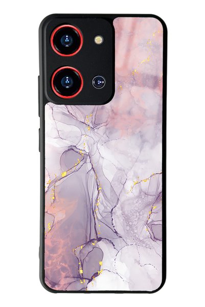 Spoyi غلاف هاتف لامع بتصميم رخامي فوشيا لهاتف Reeder S19 Max Pro S Zoom